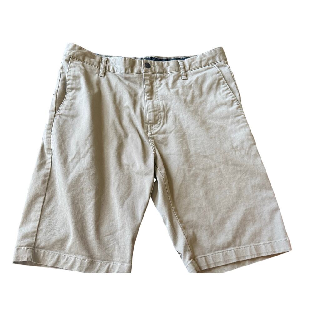 Volcom Mens Chino Shorts 33 Khaki Casual Summer Hiking Camping Outdoor Preppy